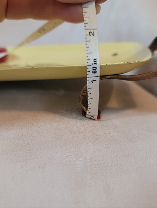 MCM  Yellow Metal Bread Serving Tray with Wheat Motif. - Picture 12 of 12